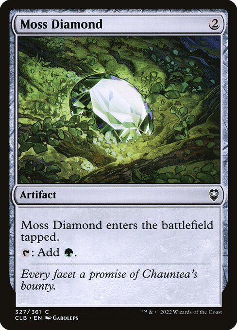 Moss Diamond - Commander Legends: Battle for Baldur's Gate (#327) - Illustrated by Gaboleps - Magic: The Gathering Card
