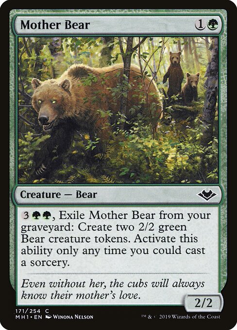 Mother Bear - Modern Horizons (#171) - Illustrated by Winona Nelson - Magic: The Gathering Card
