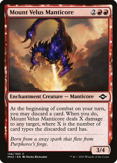 Mount Velus Manticore - Modern Horizons 2 Magic card