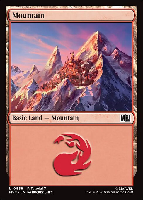Mountain - Marvel Super Heroes Commander Magic card