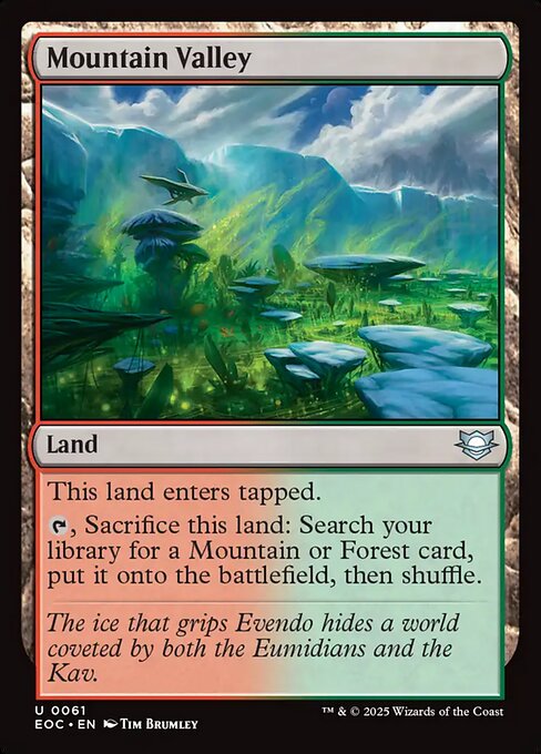 Mountain Valley - Edge of Eternities Commander Magic card