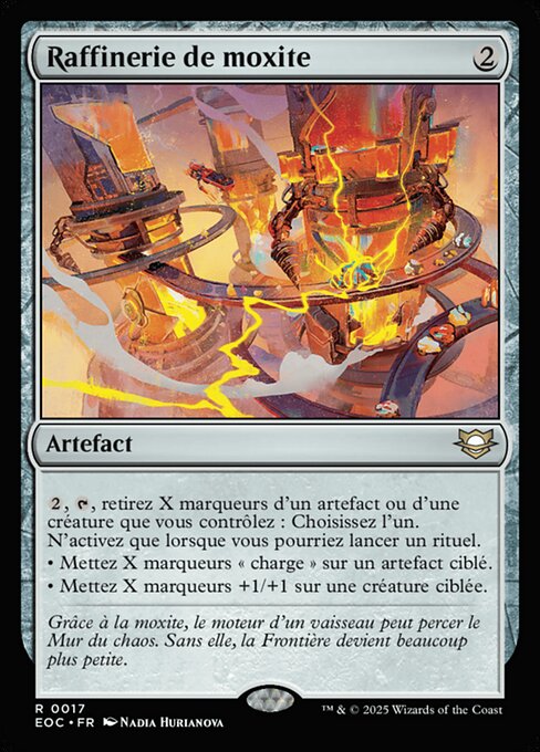 Moxit-Raffinerie (Moxite Refinery) - Edge of Eternities Commander (#17) - Illustrated by Nadia Hurianova - Magic: The Gathering Card