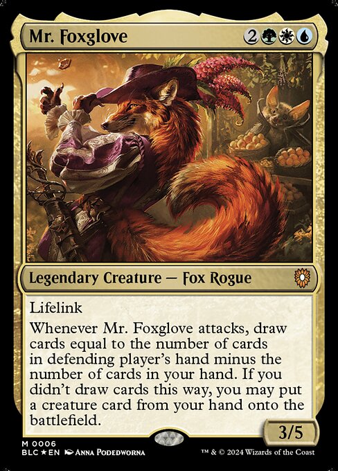Mr. Foxglove - Bloomburrow Commander Magic card