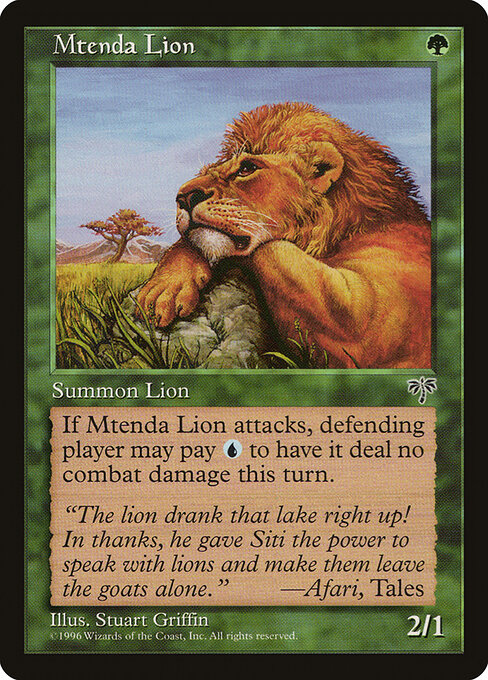 Mtenda Lion - Mirage Magic card