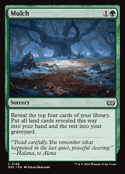Mulch - Duskmourn: House of Horror Commander (#189) - Illustrated by Lucas Graciano - Magic: The Gathering Card