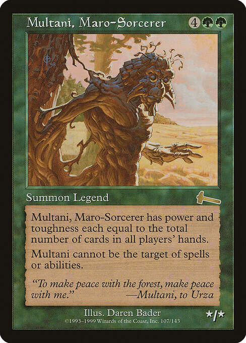 Multani, Maro-Sorcerer - Urza's Legacy Magic card