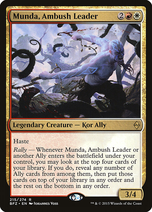 Munda, Ambush Leader - Battle for Zendikar (#215) - Illustrated by Johannes Voss - Magic: The Gathering Card