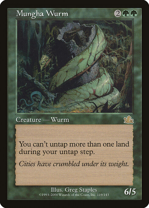 Mungha Wurm - Prophecy Magic card