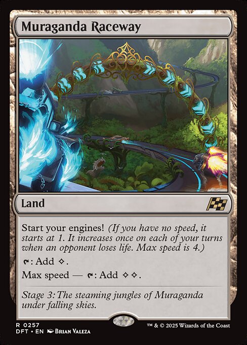 Muraganda Raceway - Aetherdrift (#257) - Illustrated by Brian Valeza - Magic: The Gathering Card