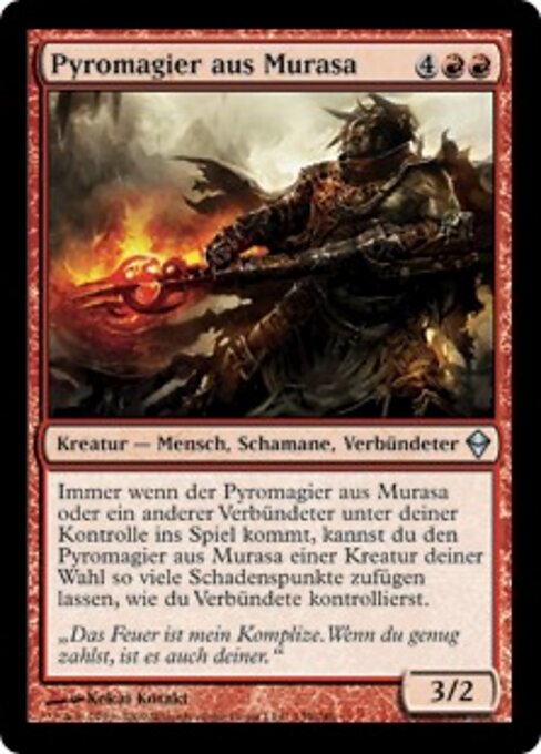 Мурасский Пиромант (Murasa Pyromancer) - Zendikar (#139) - Illustrated by Kekai Kotaki - Magic: The Gathering Card