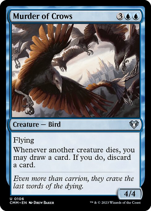 Murder of Crows - Commander Masters Magic card