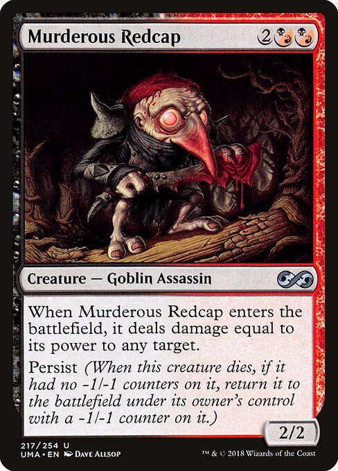 Murderous Redcap - Ultimate Masters (#217) - Illustrated by Dave Allsop - Magic: The Gathering Card