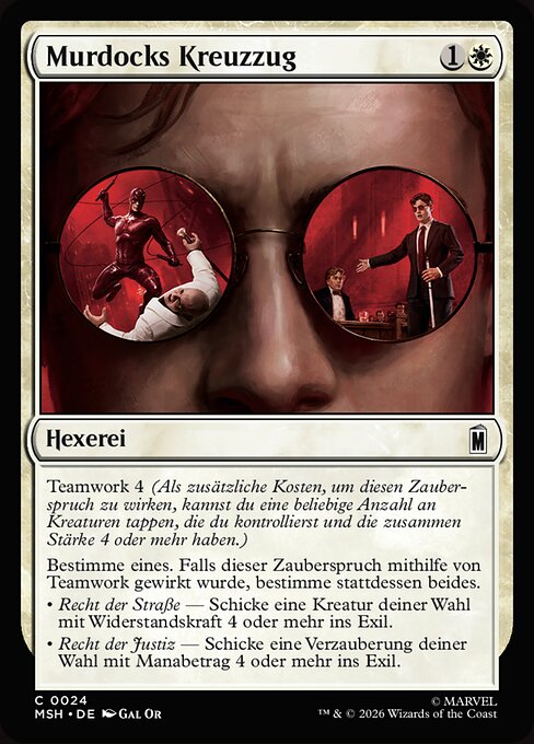 Murdocks Kreuzzug (Murdock's Crusade) - Marvel Super Heroes (#24) - Illustrated by Gal Or - Magic: The Gathering Card