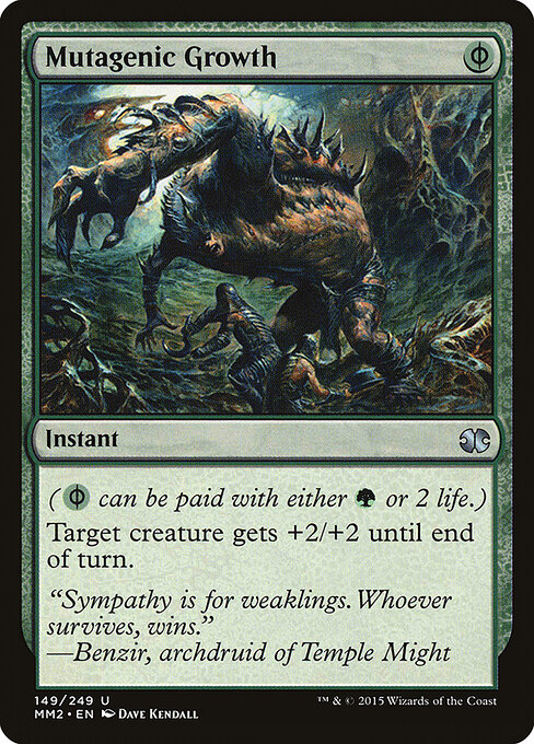 変異原性の成長 (Mutagenic Growth) - New Phyrexia (#116) - Illustrated by Dave Kendall - Magic: The Gathering Card