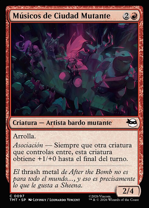 Músicos de Ciudad Mutante (Mutant Town Musicians) - Teenage Mutant Ninja Turtles (#97) - Illustrated by Leonardo Vincent (Levinky) - Magic: The Gathering Card