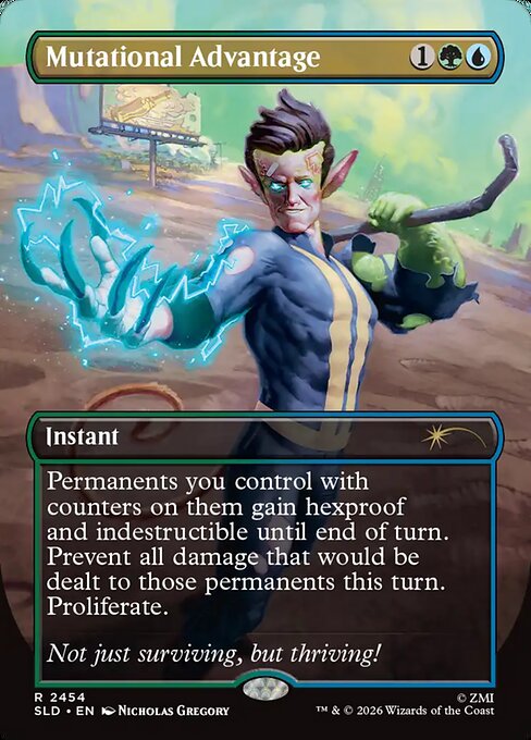 Mutational Advantage - Secret Lair Drop (#2454) - Illustrated by Nicholas Gregory - Magic: The Gathering Card