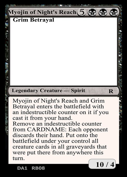 Myojin of Night's Reach and Grim Betrayal - Unknown Event Magic card