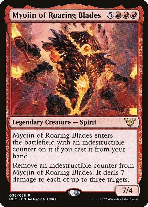 Myojin of Roaring Blades - Neon Dynasty Commander Magic card