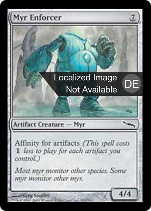 Myr Enforcer - Mirrodin (#211) - Illustrated by Greg Staples - Magic: The Gathering Card