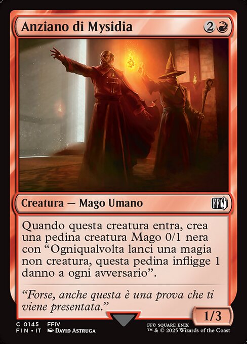 Anziano di Mysidia (Mysidian Elder) - Final Fantasy (#145) - Illustrated by David Astruga - Magic: The Gathering Card