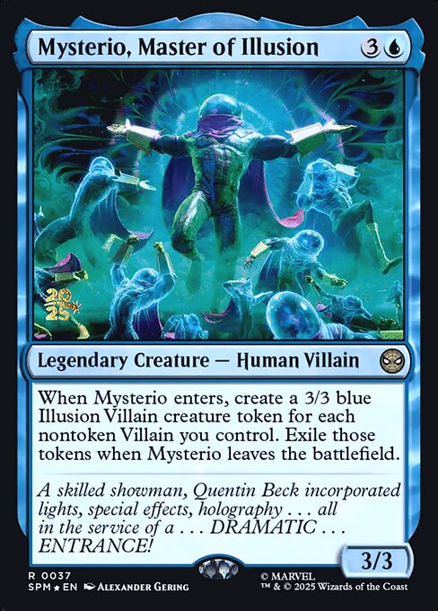 Mysterio, Master of Illusion - Marvel's Spider-Man Promos (#37s) - Illustrated by Alexander Gering - Magic: The Gathering Card