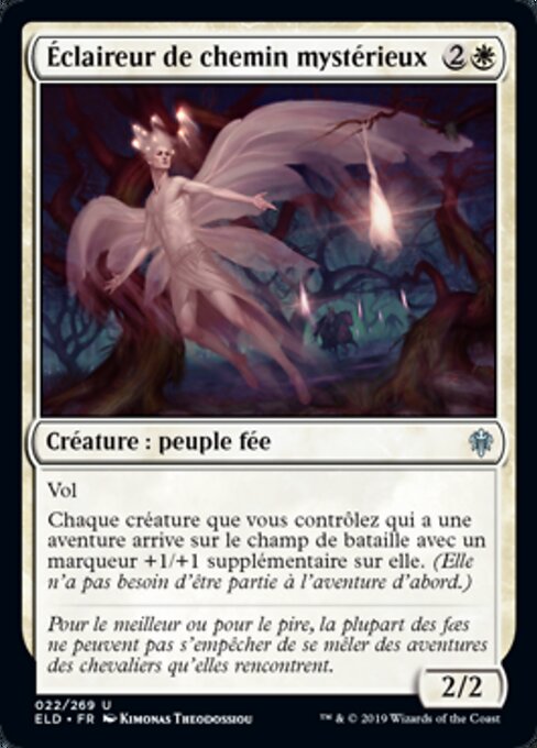Misterioso Rischiarasentieri (Mysterious Pathlighter) - Throne of Eldraine (#22) - Illustrated by Kimonas Theodossiou - Magic: The Gathering Card