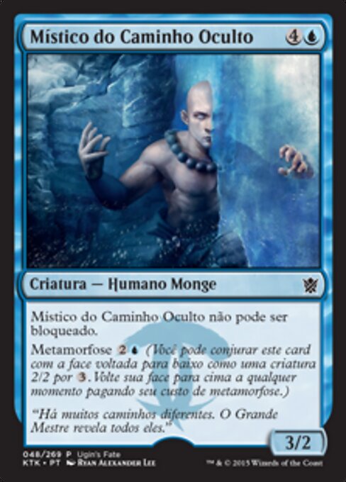 Mistico della Via Nascosta (Mystic of the Hidden Way) - Ugin's Fate (#48) - Illustrated by Ryan Alexander Lee - Magic: The Gathering Card
