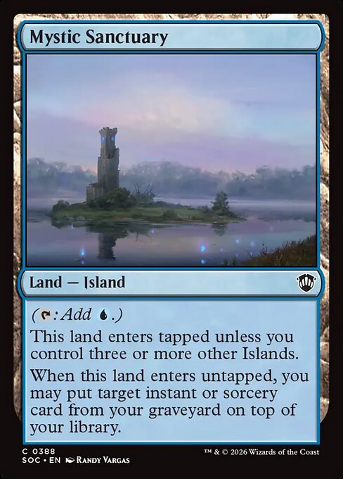 Mystic Sanctuary - Secrets of Strixhaven Commander (#388) - Illustrated by Randy Vargas - Magic: The Gathering Card