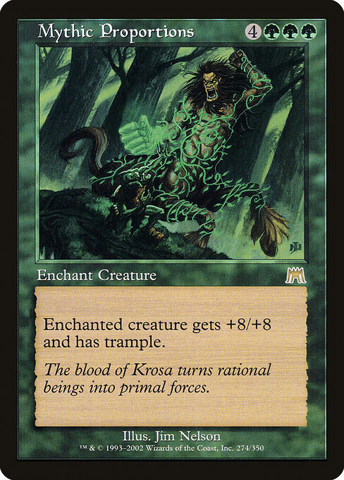 Mythic Proportions - Onslaught Magic card