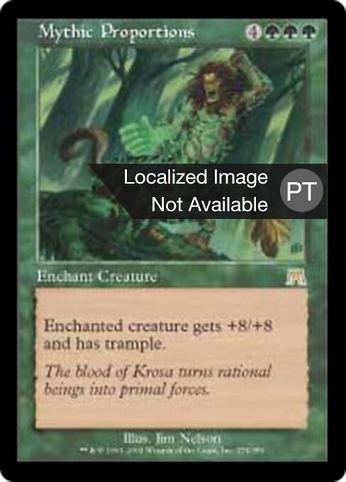 Proporciones míticas (Mythic Proportions) - Onslaught (#274) - Illustrated by Jim Nelson - Magic: The Gathering Card