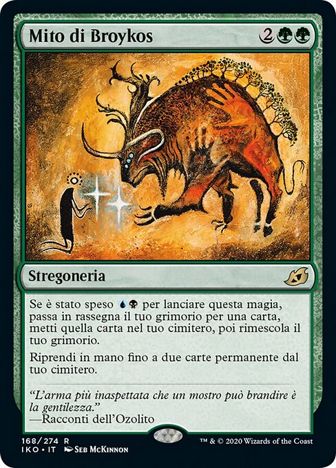 브로코스의 신화 (Mythos of Brokkos) - Ikoria: Lair of Behemoths (#168) - Illustrated by Seb McKinnon - Magic: The Gathering Card