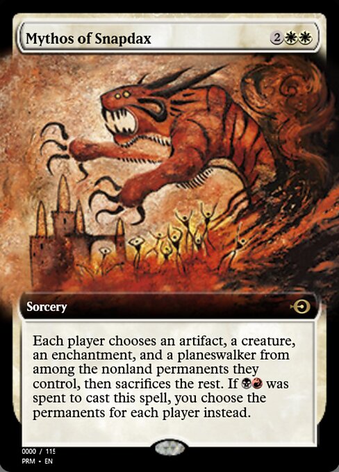 Mythos of Snapdax - Magic Online Promos (#80829) - Illustrated by Seb McKinnon - Magic: The Gathering Card