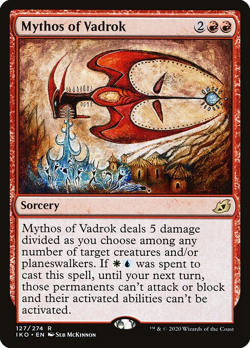 Mito de Vadrok (Mythos of Vadrok) - Ikoria: Lair of Behemoths (#127) - Illustrated by Seb McKinnon - Magic: The Gathering Card