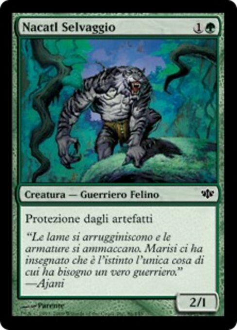 Nacatl Selvaggio (Nacatl Savage) - Conflux (#86) - Illustrated by Paolo Parente - Magic: The Gathering Card