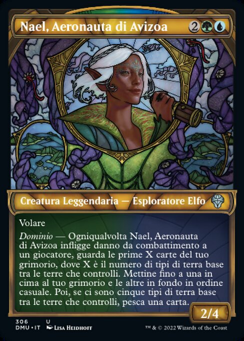 Nael, Avizoa-Aeronautin (Nael, Avizoa Aeronaut) - Dominaria United (#306) - Illustrated by Lisa Heidhoff - Magic: The Gathering Card
