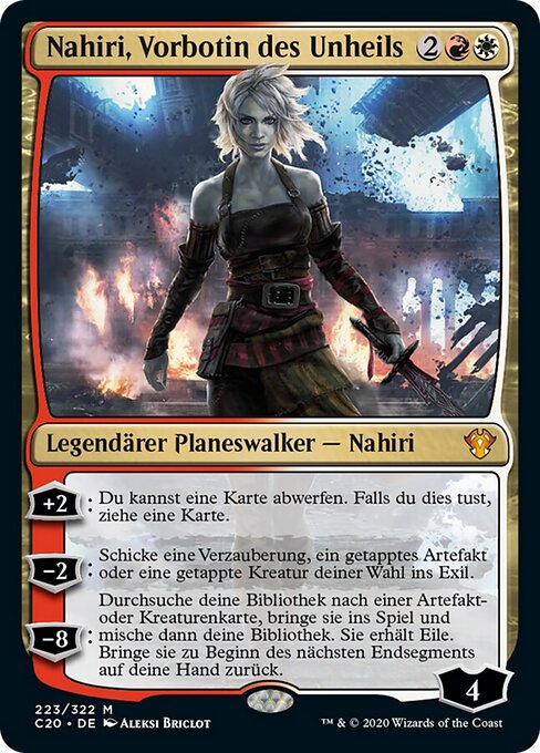 先駆ける者、ナヒリ (Nahiri, the Harbinger) - Commander 2020 (#223) - Illustrated by Aleksi Briclot - Magic: The Gathering Card