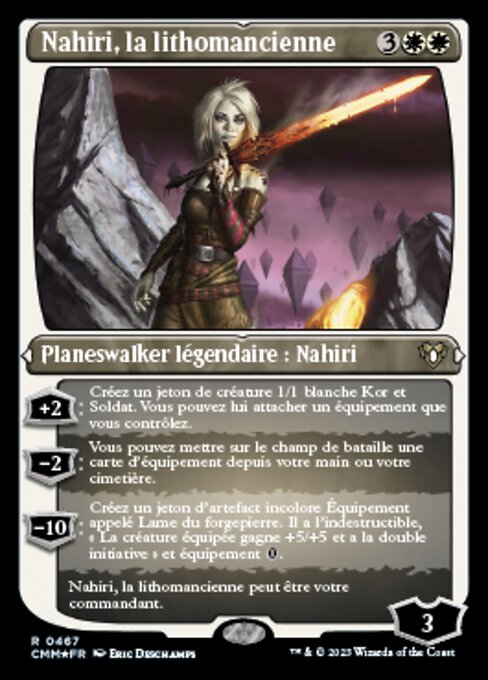 Nahiri, la lithomancienne (Nahiri, the Lithomancer) - Commander Masters (#467) - Illustrated by Eric Deschamps - Magic: The Gathering Card