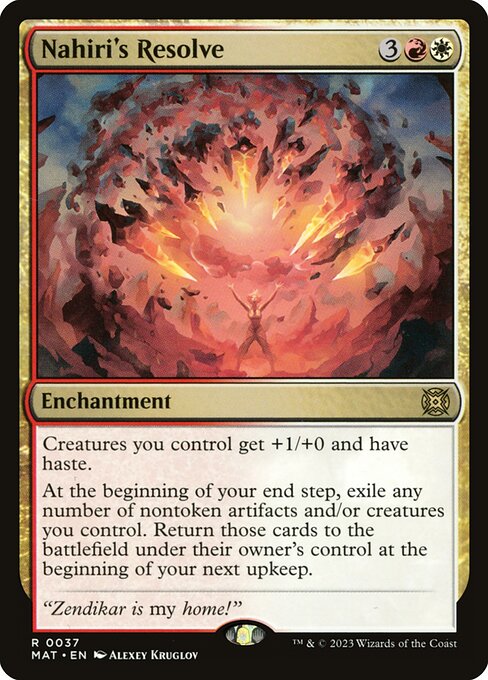 Nahiri's Resolve - March of the Machine: The Aftermath Magic card