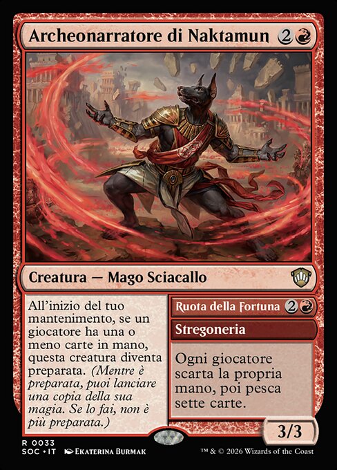 Naktamun Lorespinner // Wheel of Fortune - Secrets of Strixhaven Commander (#33) - Illustrated by Ekaterina Burmak - Magic: The Gathering Card