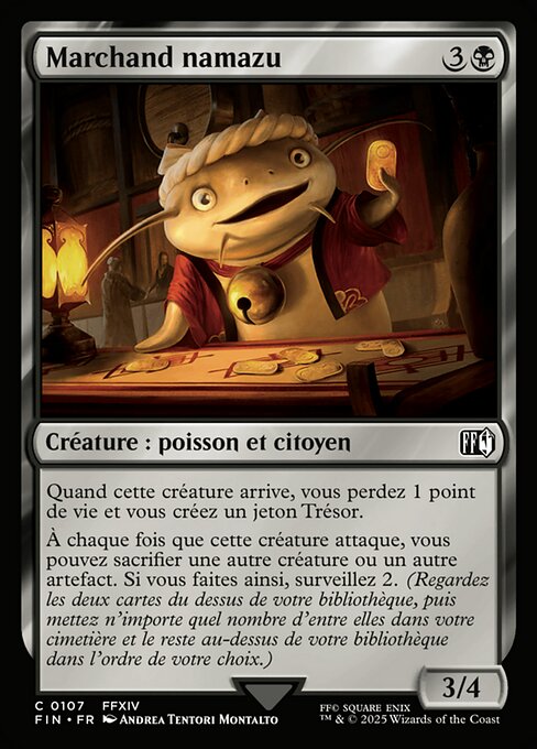 Mercante Namazu (Namazu Trader) - Final Fantasy (#107) - Illustrated by Andrea Tentori Montalto - Magic: The Gathering Card