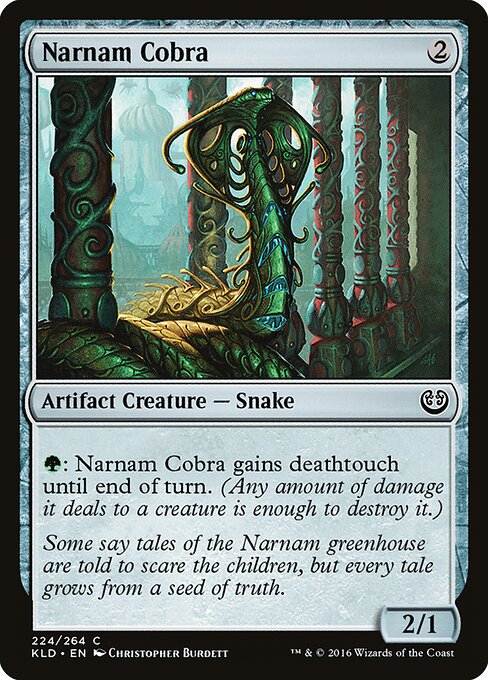 Narnam Cobra - Kaladesh (#224) - Illustrated by Christopher Burdett - Magic: The Gathering Card