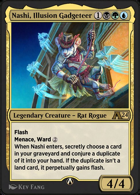 Nashi, Illusion Gadgeteer - Alchemy: Outlaws of Thunder Junction (#24) - Illustrated by Kev Fang - Magic: The Gathering Card