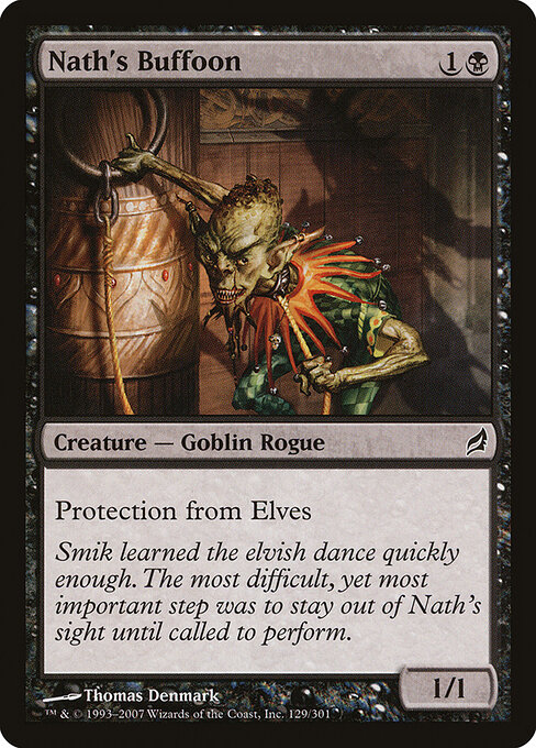Naths Possenreißer (Nath's Buffoon) - Lorwyn (#129) - Illustrated by Thomas Denmark - Magic: The Gathering Card