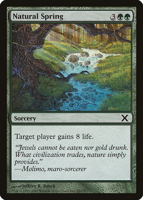 Natural Spring - Tenth Edition (#281) - Illustrated by Jeffrey R. Busch - Magic: The Gathering Card