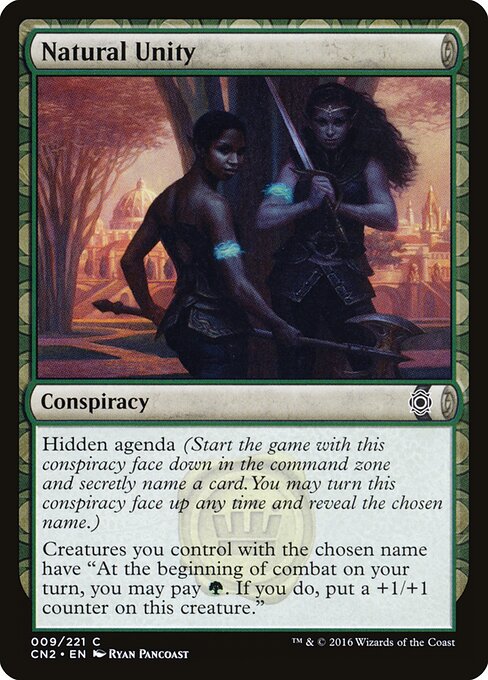 自然同心 (Natural Unity) - Conspiracy: Take the Crown (#9) - Illustrated by Ryan Pancoast - Magic: The Gathering Card