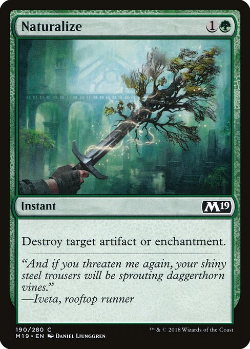 Naturalize - Core Set 2019 (#190) - Illustrated by Daniel Ljunggren - Magic: The Gathering Card