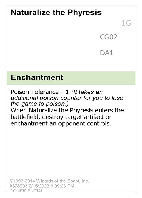 Naturalize the Phyresis - Unknown Event Magic card