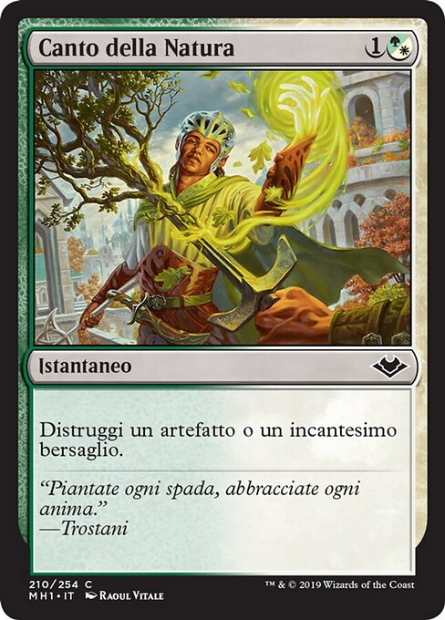 Canto della Natura (Nature's Chant) - Modern Horizons (#210) - Illustrated by Raoul Vitale - Magic: The Gathering Card