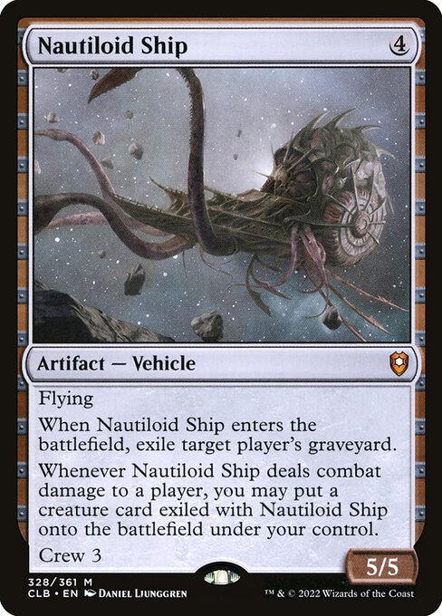 Nautiloid Ship - Commander Legends: Battle for Baldur's Gate (#328) - Illustrated by Daniel Ljunggren - Magic: The Gathering Card