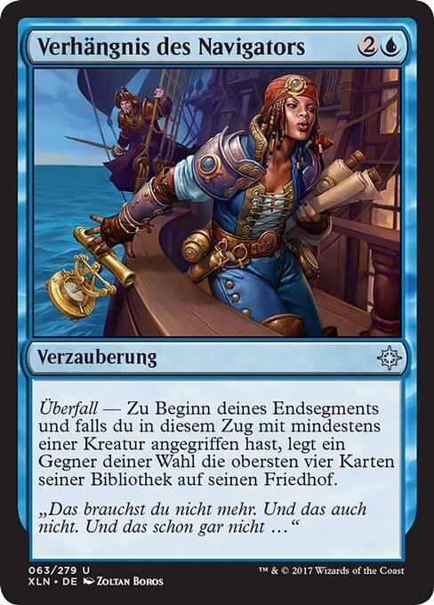 Rovina del Navigatore (Navigator's Ruin) - Ixalan (#63) - Illustrated by Zoltan Boros - Magic: The Gathering Card